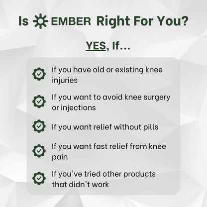 Knees Stiff, Sore, or In Pain? Try EMBER™ — Infrared Knee Therapy at Home